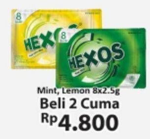 Promo Harga HEXOS Candy Mint, Lemon per 2 bungkus - Alfamart