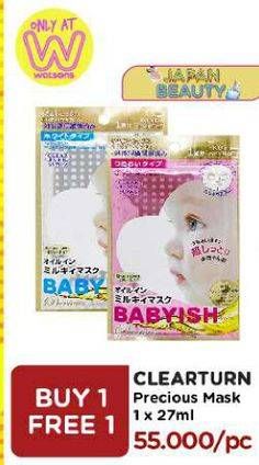 Promo Harga KOSE Cosmeport Babyish Clear Turn Face Mask All Variants per 7 pcs 27 ml - Watsons