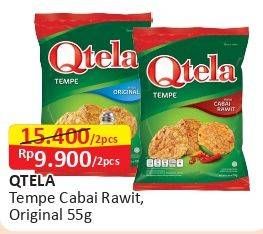 Promo Harga QTELA Keripik Tempe Cabai Rawit, Original 55 gr - Alfamart