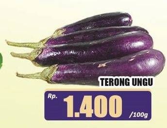 Promo Harga Terong Ungu per 100 gr - Hari Hari