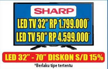 Promo Harga SHARP LED TV  - Hypermart