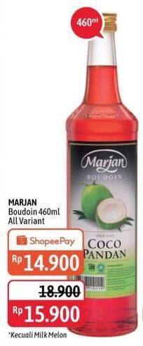 Promo Harga MARJAN Syrup Boudoin 460 ml - Alfamidi