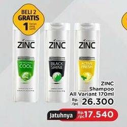 Promo Harga ZINC Shampoo All Variants 170 ml - LotteMart