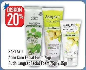 Promo Harga SARIAYU Facial Foam Anti Acne/Putih Langsat  - Hypermart
