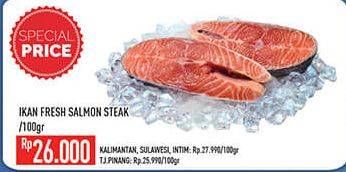 Promo Harga Salmon Steak per 100 gr - Hypermart