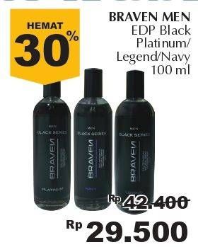 Promo Harga BRAVEN Eau De Parfum Black Legend, Black Platinum 100 ml - Giant