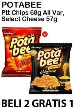 Promo Harga POTABEE Snack Potato Chips All Variants, Select Cheese  - Alfamart