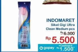 Promo Harga Indomaret Sikat Gigi Ultra Clean Medium  - Indomaret