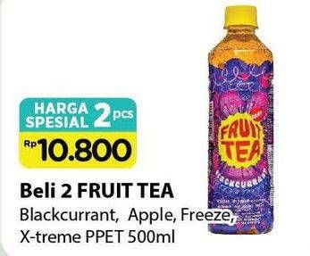 Promo Harga SOSRO Fruit Tea Apple, Blackcurrant, Freeze, Xtreme Apple + Blackcurrant 500 ml - Alfamart