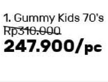 Promo Harga WELLNESS Gummy Kids 70 pcs - Guardian