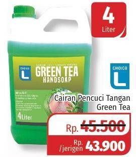 Promo Harga CHOICE L Handsoap Green Tea 4 ltr - Lotte Grosir