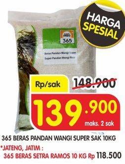 Promo Harga 365 Beras 10 kg - Superindo