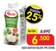 Promo Harga Sasa Santan Cair 200 ml - Superindo