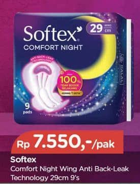 Promo Harga Softex Comfort Night Wing 29cm 9 pcs - TIP TOP