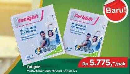 Promo Harga FATIGON Multivitamin dan Mineral 6 pcs - TIP TOP