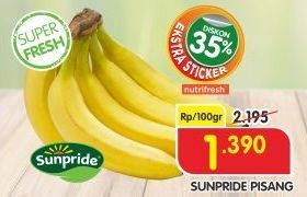 Promo Harga SUNPRIDE Pisang Cavendish per 100 gr - Superindo