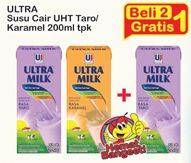 Promo Harga ULTRA MILK Susu UHT Taro, Caramel 200 ml - Indomaret