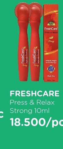 Promo Harga FRESH CARE Minyak Angin Press & Relax Strong 10 ml - Watsons