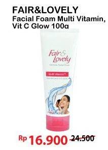 Promo Harga FAIR & LOVELY Facial Foam Multivitamin/ Vitamin C Glow 100 g  - Alfamart