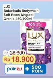 Promo Harga LUX Botanicals Body Wash Soft Rose, Magical Orchid 400 ml - Indomaret