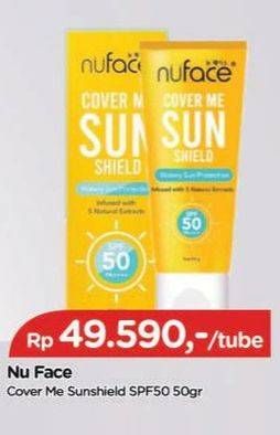 Promo Harga Nuface Cover Me Sun Shield SPF 50 PA++++ 50 gr - TIP TOP