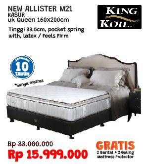 Promo Harga KING KOIL New Allister Kasur Queen 160x200cm  - COURTS