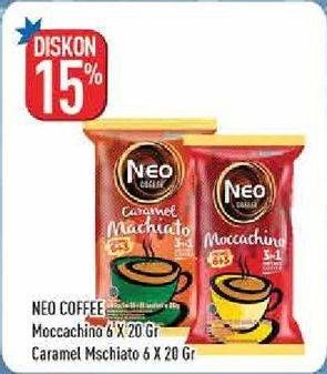 Promo Harga NEO COFFEE Moccachino 3 in 1/Caramel Machiato  - Hypermart