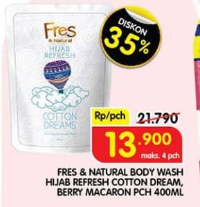 Promo Harga Fres & Natural Body Wash  - Superindo