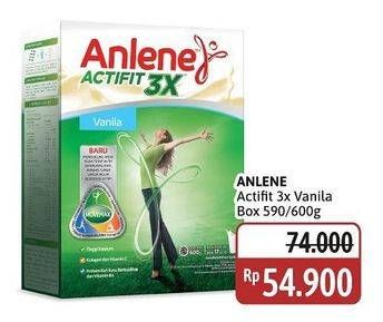 Promo Harga Anlene Actifit 3x High Calcium Vanilla 600 gr - Alfamidi