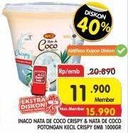 Promo Harga INACO Nata De Coco Crispy Potongan Kecil, Potongan Besar 1000 gr - Superindo