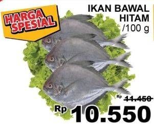 Promo Harga Ikan Bawal Hitam per 100 gr - Giant