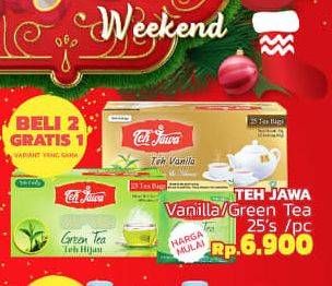 Promo Harga Teh Jawa Teh Celup Vanilla, Green Tea Dengan Amplop 25 pcs - LotteMart