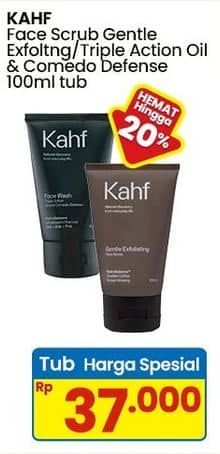 Promo Harga Kahf Face Wash Gentle Exfoliating, Triple Action Oil And Comedo Defense 100 ml - Indomaret