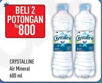 Promo Harga CRYSTALLINE Air Mineral per 2 botol 600 ml - Hypermart