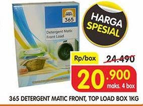 Promo Harga 365 Detergent Matic Front Load, Top Load 1 kg - Superindo