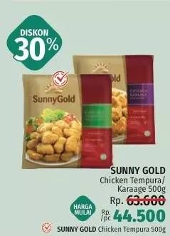 Promo Harga Sunny Gold Chicken Tempura/Sunny Gold Chicken Karaage  - LotteMart