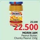 Promo Harga Morin Jam Peanut Butter, Peanut Butter Chunky 150 gr - Alfamidi