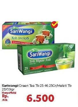 Promo Harga Green Tea / Melati 25pcs  - Carrefour