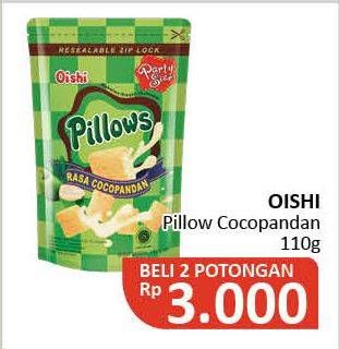 Promo Harga OISHI Pillows Cocopandan per 2 pouch 110 gr - Alfamidi