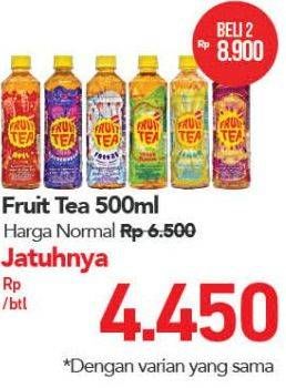 Promo Harga SOSRO Fruit Tea Apple, Blackcurrant, Freeze, Jambu Klutuk, Lemon, Stroberi, Xtreme Apple + Blackcurrant 500 ml - Carrefour