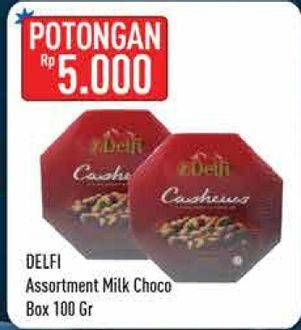 Promo Harga DELFI Assortment Milk Choco Box 100 gr - Hypermart