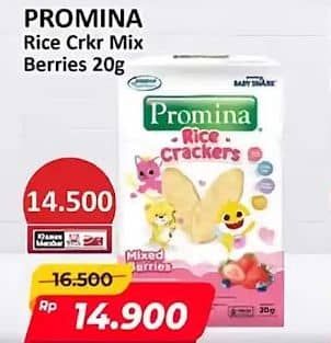 Promo Harga Promina Snack Rice Crackers Mixed Berries 20 gr - Alfamart