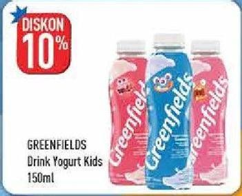 Promo Harga GREENFIELDS Yogurt Drink Kids 150 ml - Hypermart