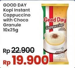 Promo Harga Good Day Cappuccino per 10 sachet 25 gr - Indomaret