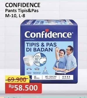 Promo Harga Confidence Adult Pants Tipis & Pas Di Badan L8, M10 8 pcs - Alfamart
