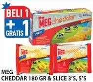 Promo Harga MEG Cheddar Cheese 180 gr - Hypermart