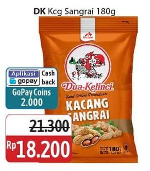 Promo Harga Dua Kelinci Kacang Sangrai 180 gr - Alfamidi