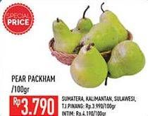 Promo Harga Pear Packham per 100 gr - Hypermart