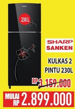Promo Harga Sharp/Sanken Kulkas 2 Pintu  - Hypermart
