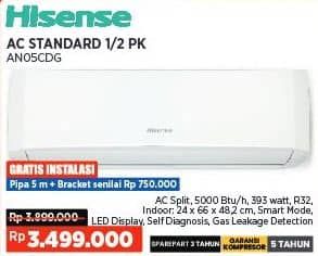 Promo Harga Hisense AN05CDG | AC Standart 1/2 PK  - COURTS